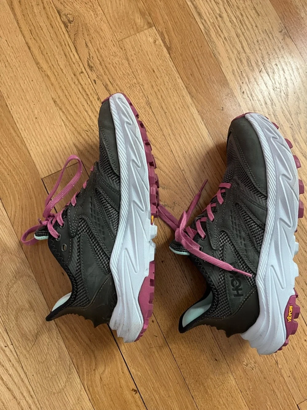Hoka Women's Charcoal Running Sneakers  (barely worn- great condition) - Picture 3 of 4